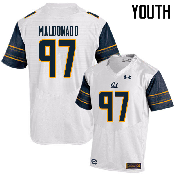 Youth #97 Aaron Maldonado Cal Bears UA College Football Jerseys Sale-White - Click Image to Close